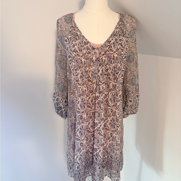 Joie Dresses & Skirts - Joie loose & flowy 3/4 sleeve dress w/ separate slip